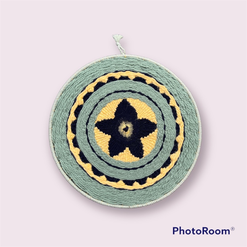 Handmade 14” circular wall hanging
